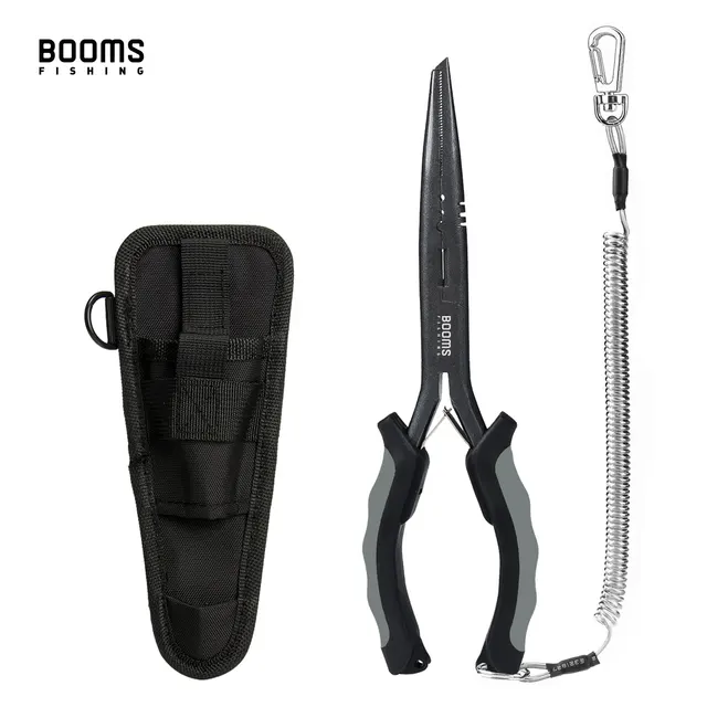 Booms Fishing F03 Pliers Fish Gripper Set Long Nose Hook Remover  High-Carbon Stee Line Cutter Scissors with Lanyard Fishing Tool - AliExpress