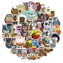 

10/30/50PCS Creative Cartoon Cute Owl Stickers Personality Decorative Luggage Notebook Waterproof Removable Stickers Wholesale