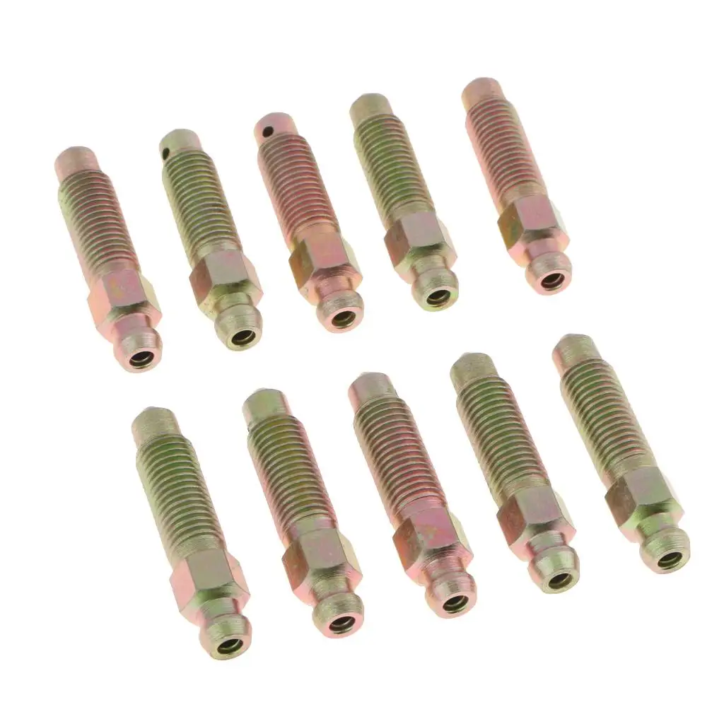 Motorcycle Car Brake Bleeder Nipple Caliper Bleed Screws 10 Pieces M8*1mm