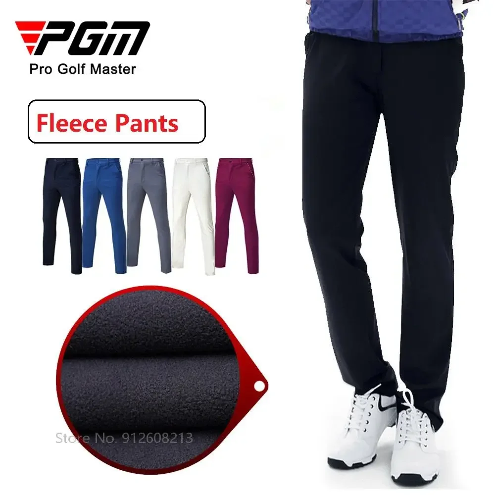 Golf Sports Trousers Pgm Mens Waterproof Golf Trousers High Elastic Fleece Thicken Warm XXS-3XL