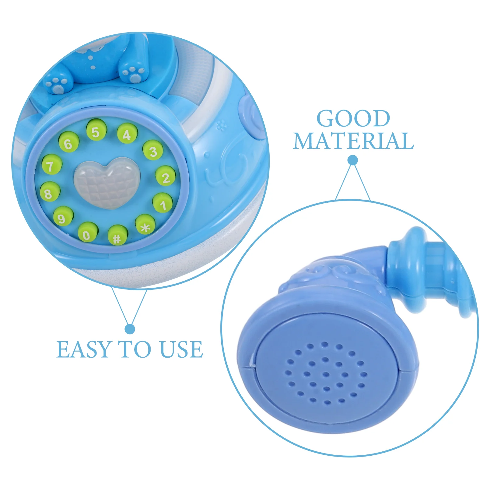 Retro Telephone Toy Cellular Training Electronic Landline Pretend Party Favor Kids Play Plastic Toddler Light Rotary 6