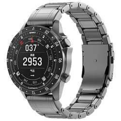 Premium Titanium Strap - Sleek Metal Wristband - 26mm Garmin Enduro 3 (Grey)