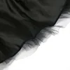 Women Black Mesh Skirt Gothic Steampunk Party Halloween Clothing Tuxedo Skirt 5