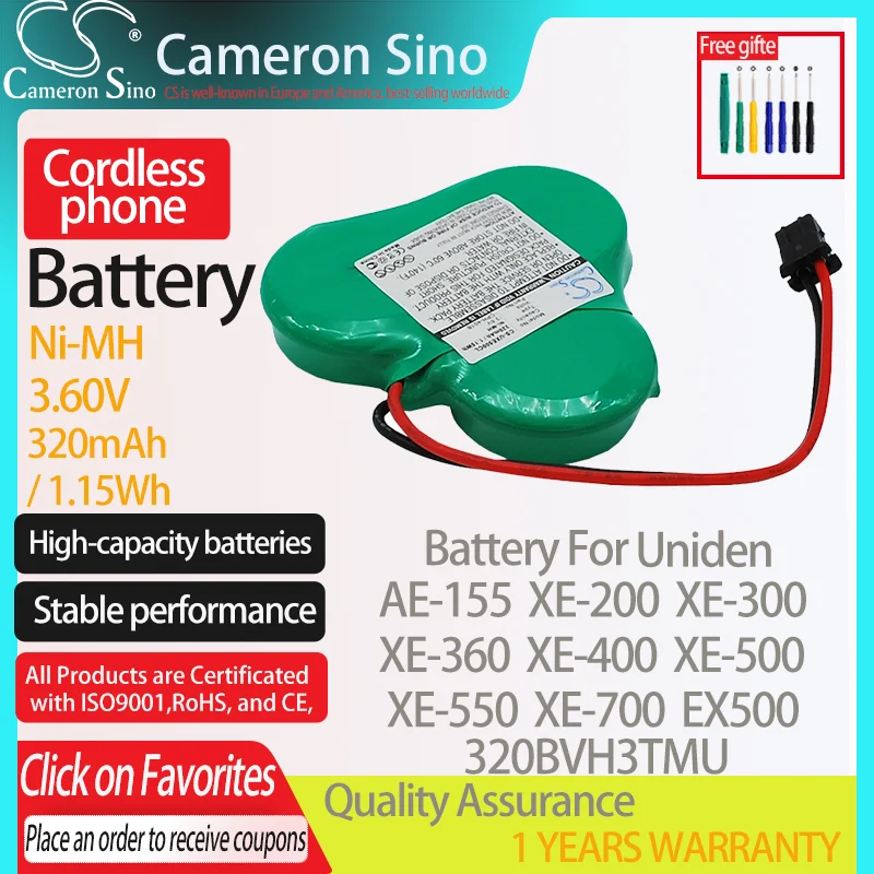 Batteria Cameronsino Per Uniden Xe-200 Xe-300 Xe-360 Xe-400 Xe-500 Ex500 Adatto Per Panasonic Batteria Telefono Cordless