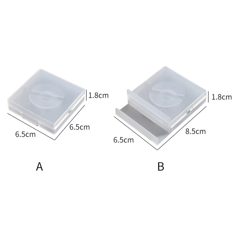 회전식 투명 사각형 와이어 와인더 박스 케이블 관리 수납함 휴대용 USB 충전기 이어폰 코드 정리함