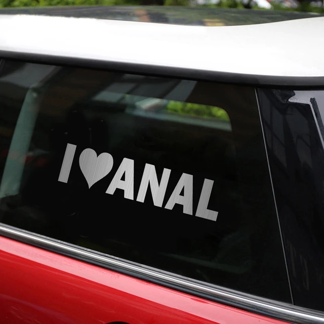 Autocollant de voiture en vinyle I LOVE ANAL, drôle, gay pride