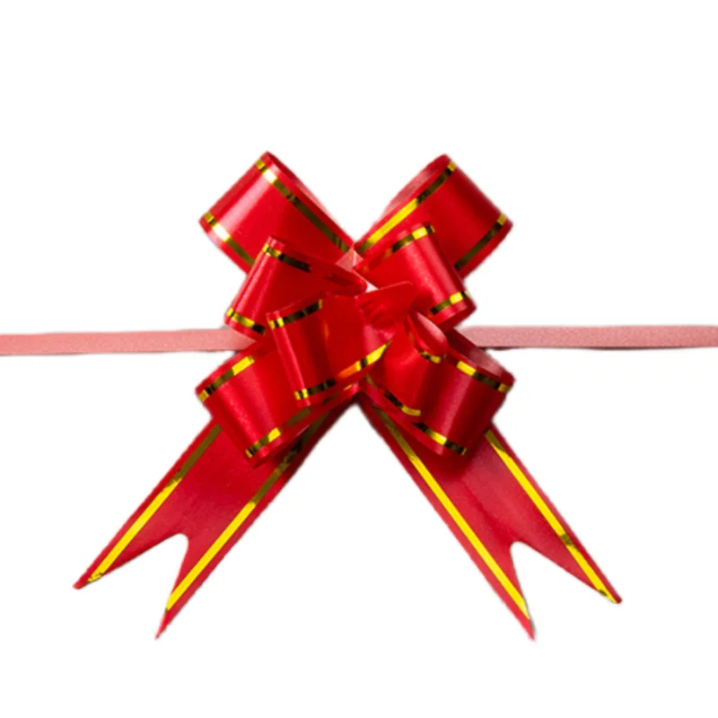 10/20/50 Stück mittelgroße bunte Pull-Blumen-Schleife, Knoten, Pull-Bogen, Geschenkbänder, Blumenverpackungen für Party, Geburtstag – Detail 7