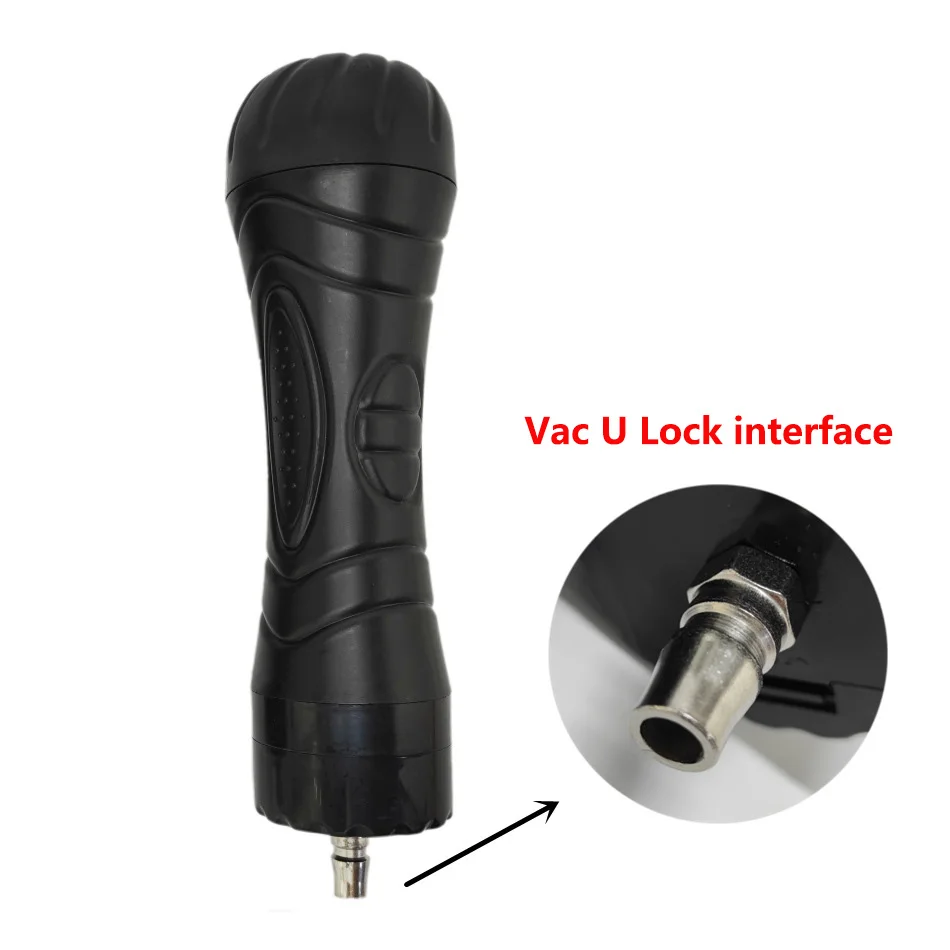 VAC-U-Lock Sex Machine Attachment Vaginal Cup Sex Toy for Men Black Masturbation Cup for Male Massage Tool Products