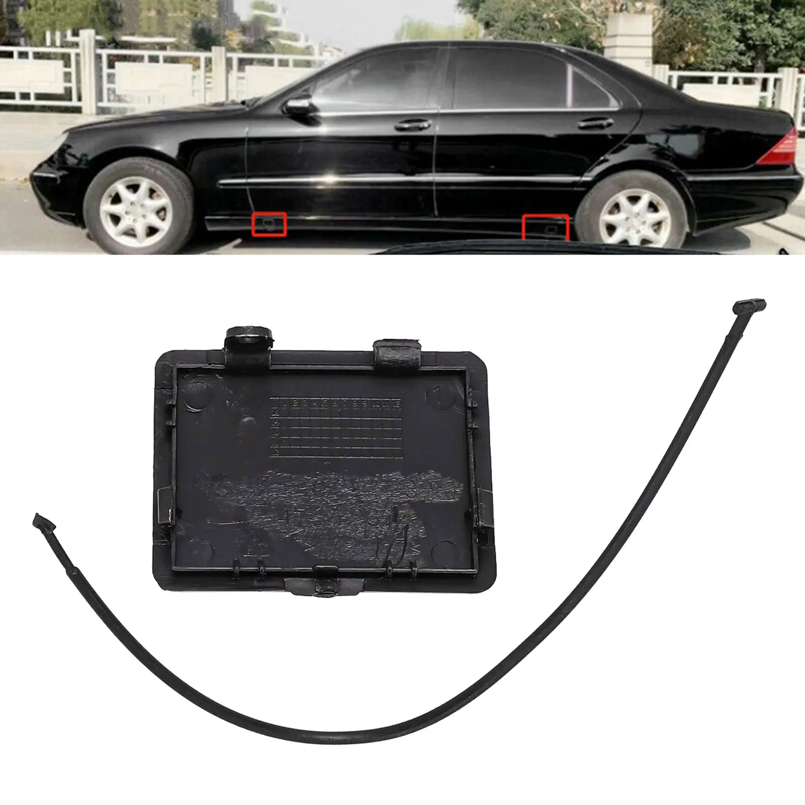 Car Side Skirt Jack Hole Cover Bumper Cap 1406980330 For Mercedes For Benz S-Class W140 W220 2000-2006 Car Accessries 1pc plastic trim cover bumper tow hook cover brake caliper cover neoprene jack cover