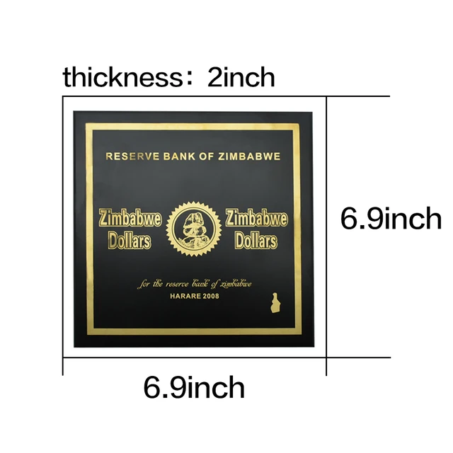 100pcs Zimbabwe Gold Banknote One Hundred Yottalillion Dollars Zimbabwe  Elephant Banknote For Nice Gift - Gold Banknotes - AliExpress