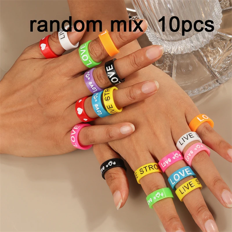 Aihua Koreanische Bunte Blume Ring Sets Böhmen Handgemachte Multi Perlen Reis Perlen Finger Ring Für Frauen Strand Schmuck Geschenke – Detail 2