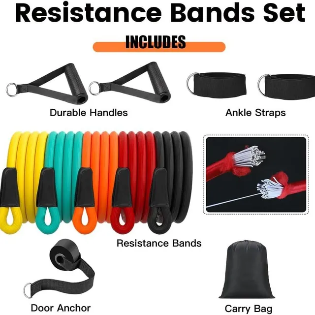 Beginner Fitness Equipment, Exercise Rubber Bands, Lightweight Resistance Bands, Fitness Training, Portable Elastic Bands New 4