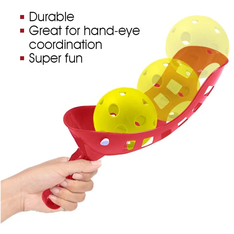 Scoop Ball Game Set Catch Balls Kids Outdoor Beach Toys Lawn Backyard Fun Lacrosse Track Giant Garden Toss Game Activity 3