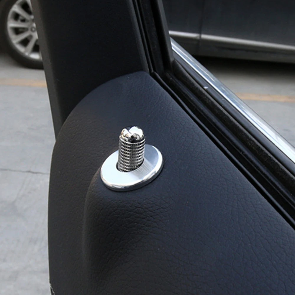 Aluminum Alloy Car Door Bolt Lock Pin Doors Bolt For Mercedes Benz C W205 GLC GLE E W213 CLA GLA A Class Modified Accessories Car Door Lock Pins Car Interior Accessories Car Exterior Accessories