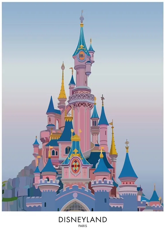 Canvas Pictures Disney Castle, Disneyland Castle Painting