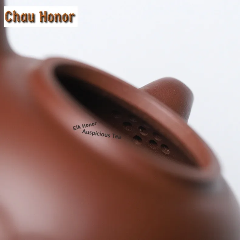210ml Retro Yixing Purple Clay Teapots Handmade Tang Feather Pot Raw Ore Mud Kettle With Infuser Chinese Zisha Tea Set Cafes