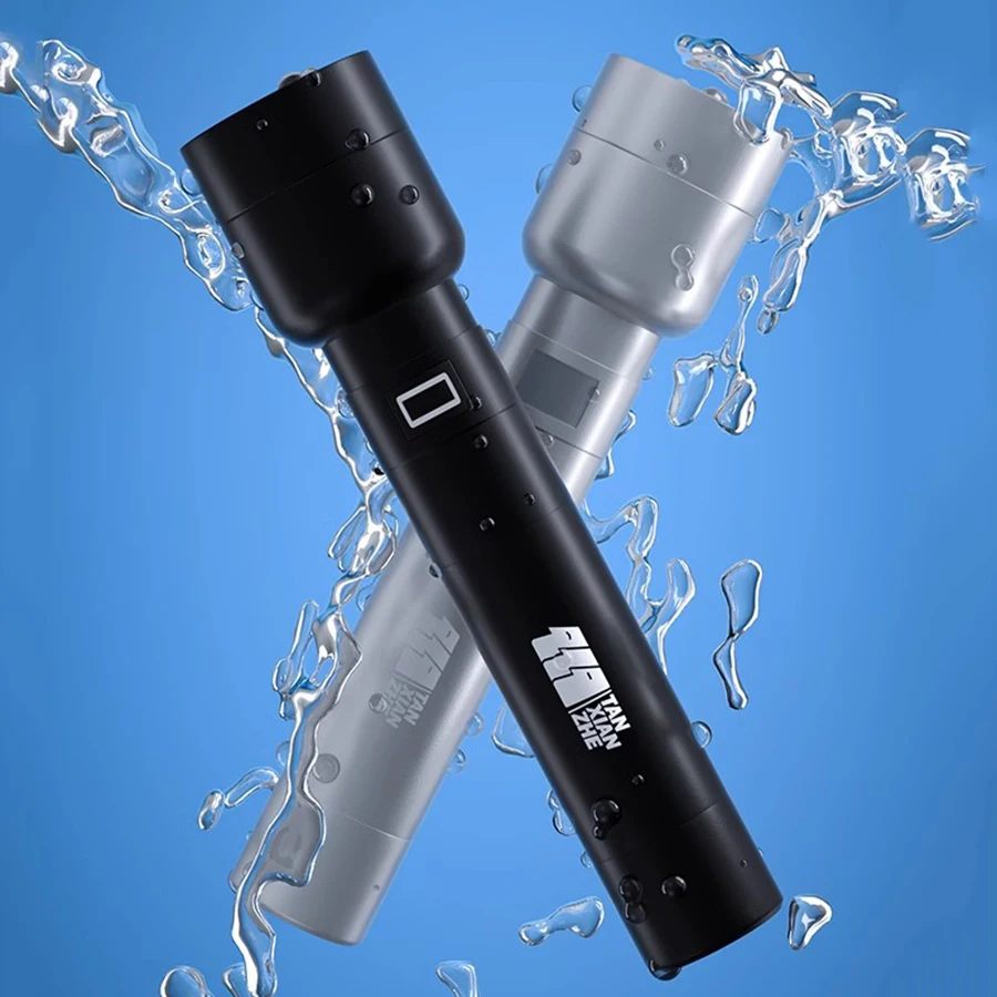 

Перезаряжаемый удобный Алюминиевый Аккумулятор для фонарика, высокая мощность, яркая кнопка, аксессуары для кемпинга в скандинавском стиле