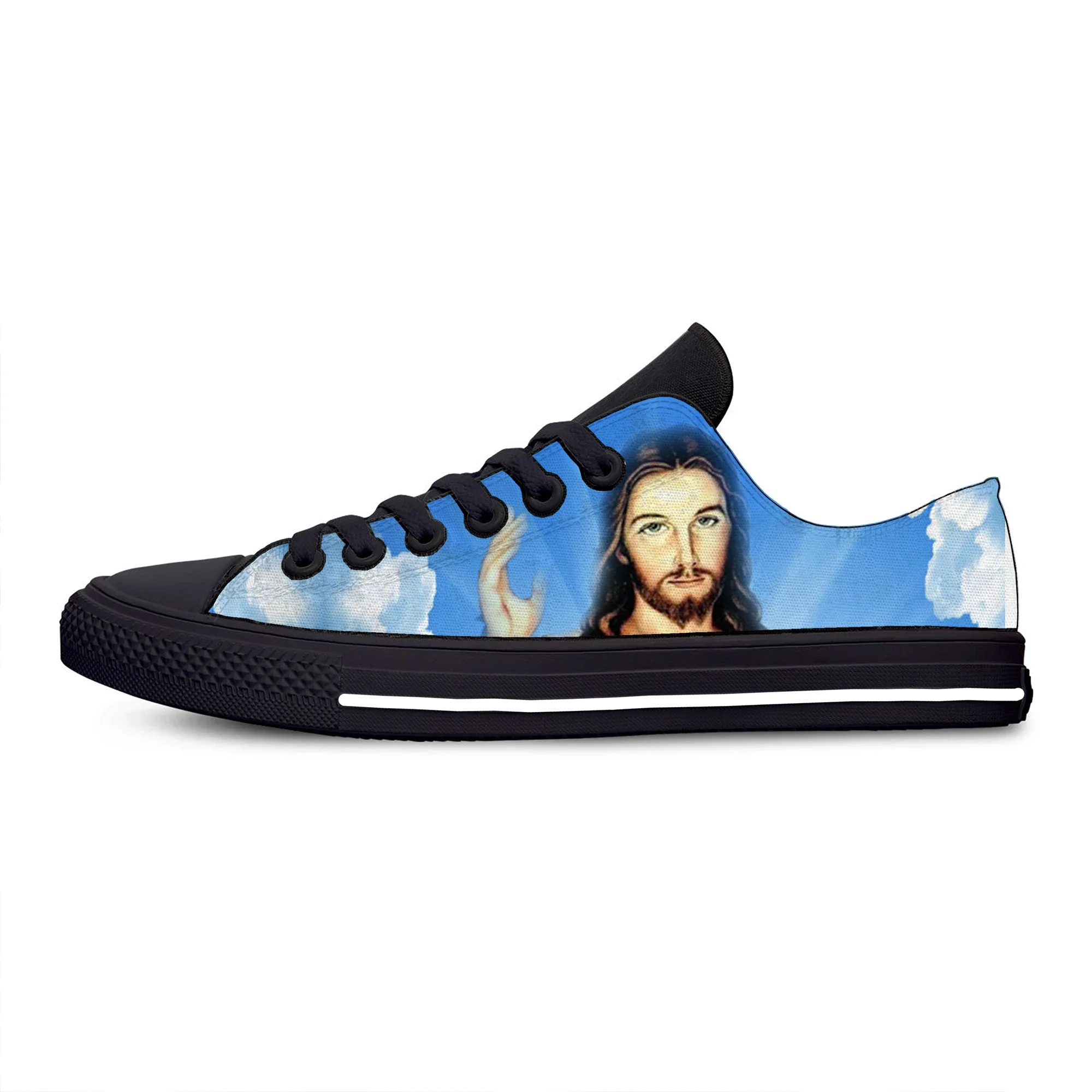 Hot Summer Christian God Lord Jesus Christ Religion Fashion Casual Cloth Shoes  Men Women Sneakers Low Top Classic Board Shoes