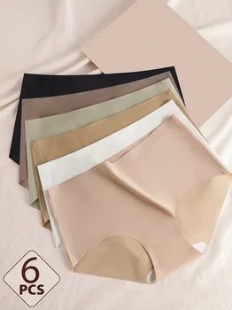 6pcs of Women'S Sexy Underwear - Soft, Comfortable, Skin-Friendly, Healthy, Elegant, And Seamless Panties, Suitable for Daily Re 1