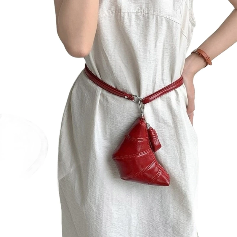 Women Shoulder Bag PU Leather Croissants Bag Old Crossbody Bag Handbag Bag for Travel