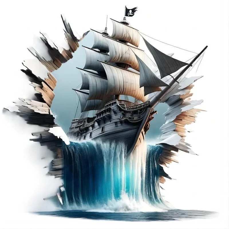 Wall Sticker Kids Room Background Home Decoration Mural Living Room Wallpaper Funny Decal Sailboat E46 wall stickers wall sticker