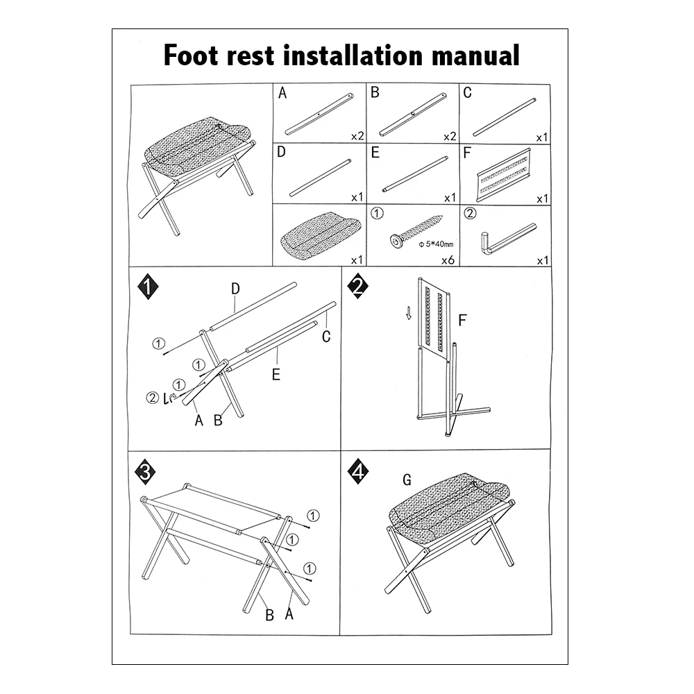 Folding Ottoman Sofa Upholstered Footstool Bamboo Leg Seat Furniture Stool
