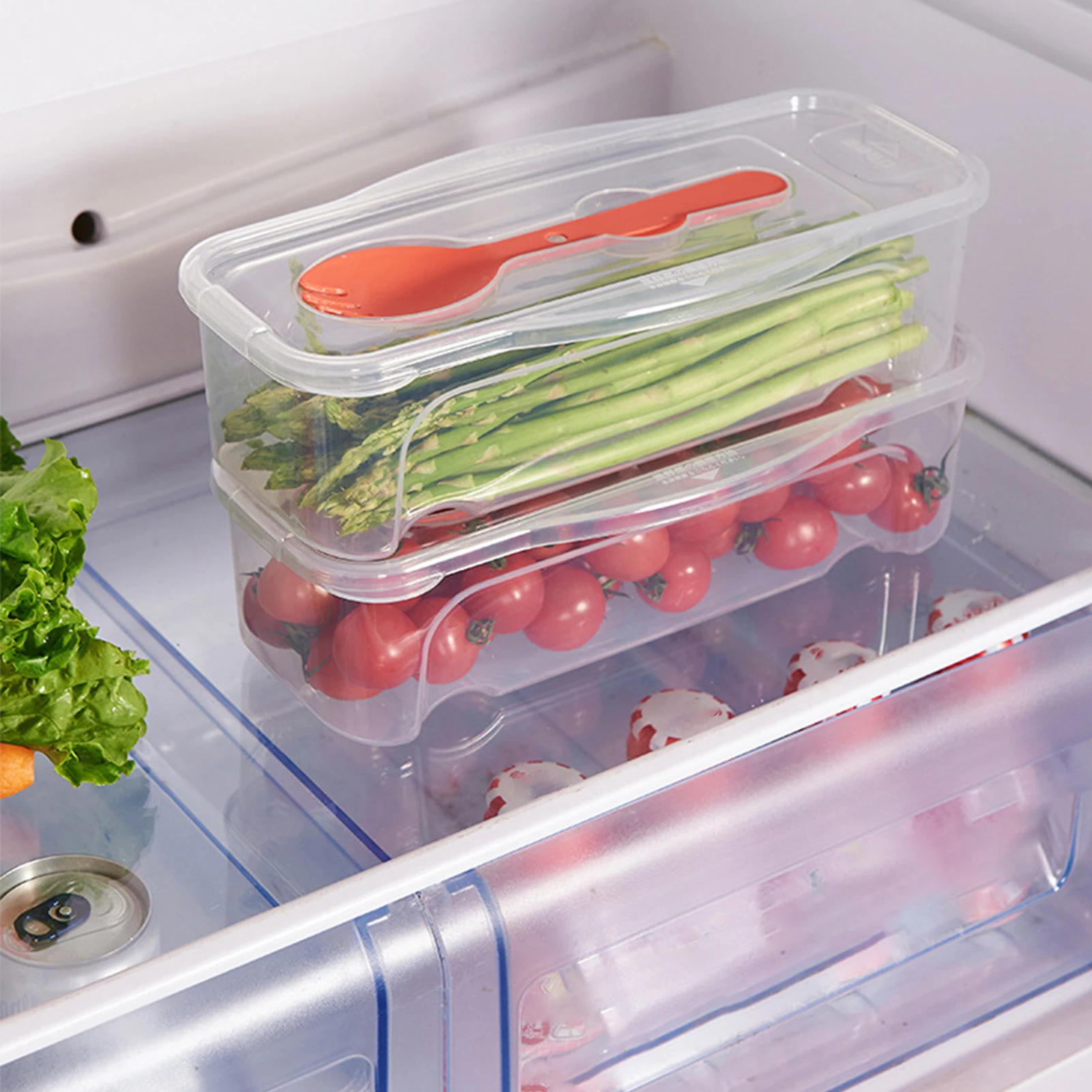 Microwave Food Boxes with Lids 44oz Microwavable Spaghetti Cooking Box Drainer & Flatware for Spaghetti Vegetables microwave food boxes