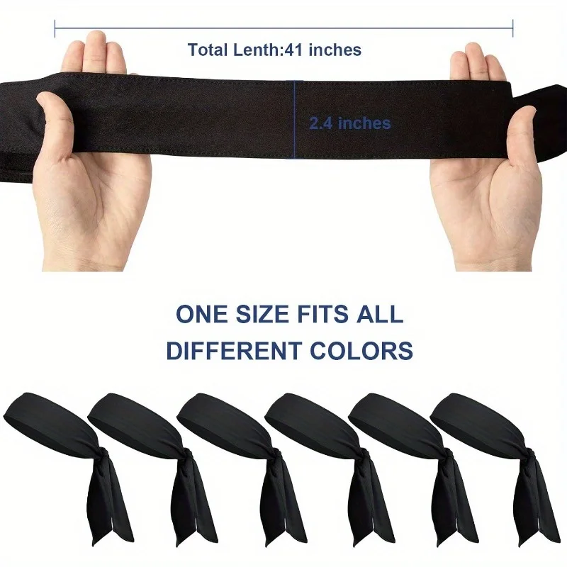 Sports Headband Moisture-Wicking Quick-Dry Running Fitness Sweat Band Elastic Outdoor Sport Cycling Hiking Tennis Hair Band