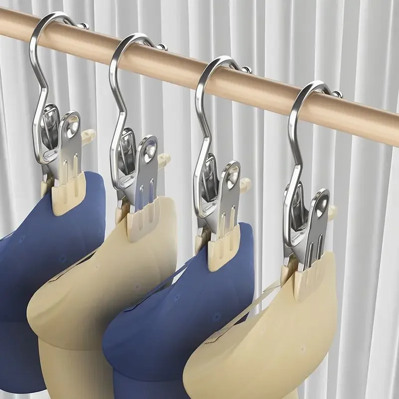 Wardrobe Organizer Clothes Hanger Stainless Steel Clothespins Assembly