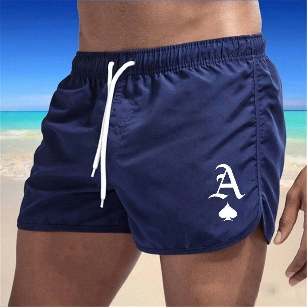 Pull rope Men's swim shorts Short swim shorts Quick dry board shorts Breathable summer surf beach shorts Sports pants 3