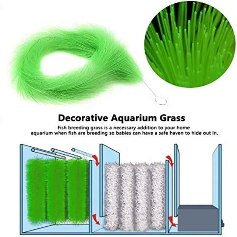 60/100cm Koi Fish Pond Filter Hatching Grass Brush Biochemical Filtration System High-density Brush Goldfish Spawning Incubator koi fish pond filter