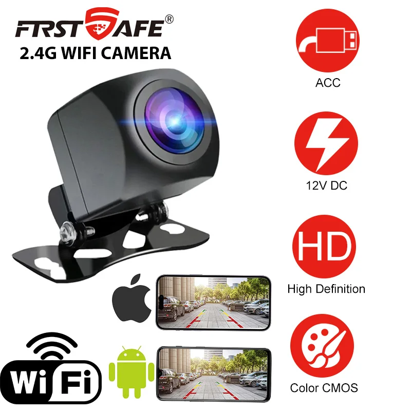 2.4G WiFi 차량 후방 카메라 HD 야간 투시 무선 후방 카메라 (iOS 안드..