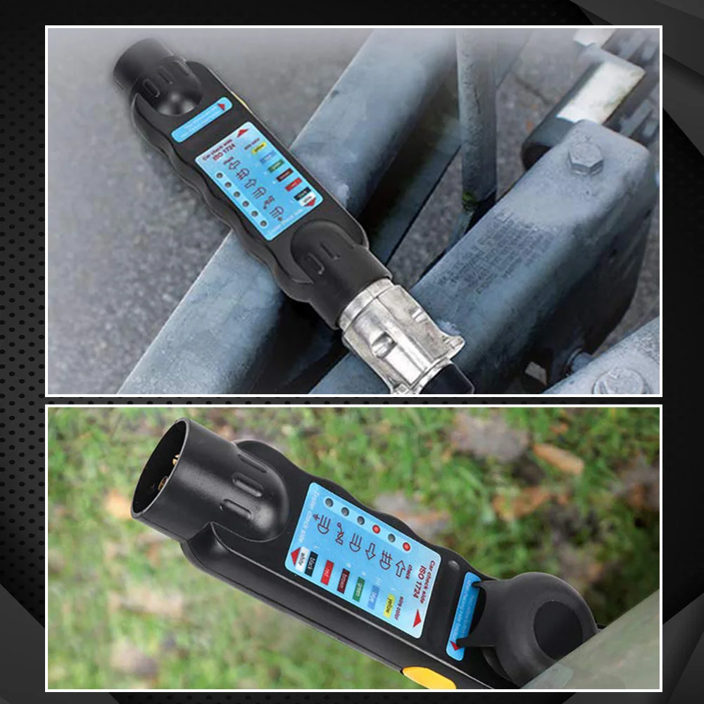 13 Pin Caravan Towing Tow Bar Light Wiring Tester 12V Trailer Socket Tester Towbar Plug Socket Diagnostic Tools Accessories