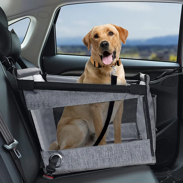 Asiento de coche grande Transportín Gato Perro Mascota Cachorro Jaula de  viaje Booster Belt Bag