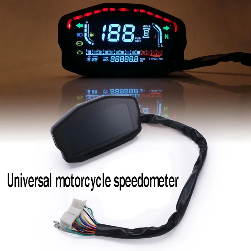 

Universal Motorcycle Digital Speedometer Digital Tachometerpanel Meter LCD Display For-BMW Honda Ducati Kawasaki Yamaha