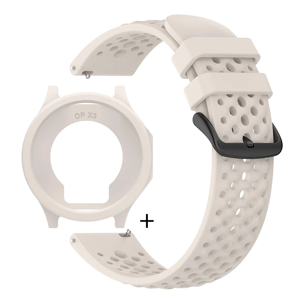 Silicone Watchband with Case - Soft Strap for Smartwatch Wristbands
