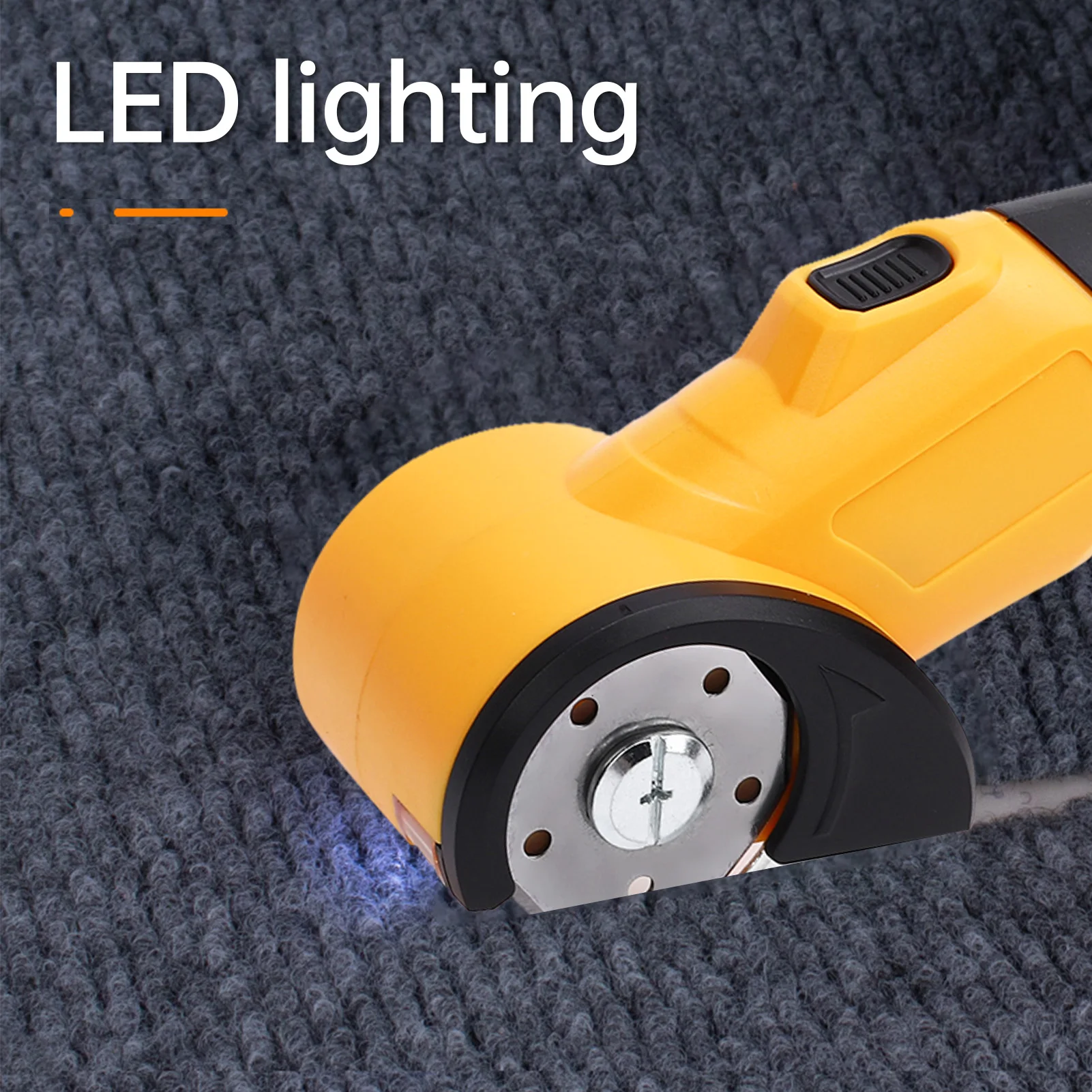 Cordless Electric Scissors 3.6V Rechargeable Cardboard Box Cutter Fabric Scissor w/ Spare Blade Safety Lock&LED Light for Craft