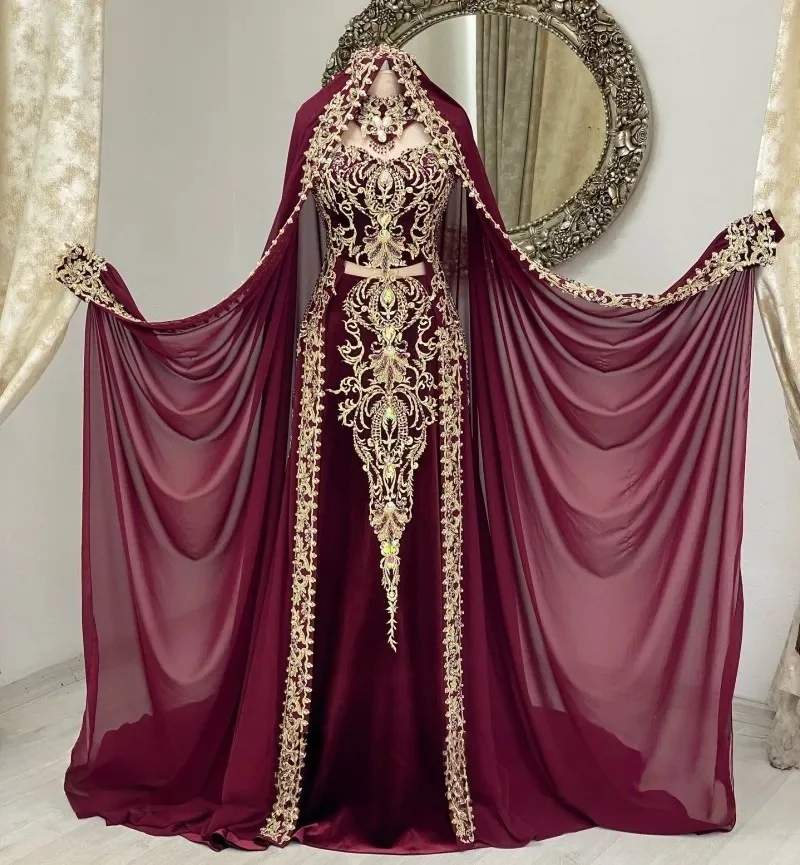 Lace Moroccan Kaftan Caftan Muslim Evening Dresses A-line Sweetheart Appliques Dubai Arabic Abaya Islamic Gown Customized 1