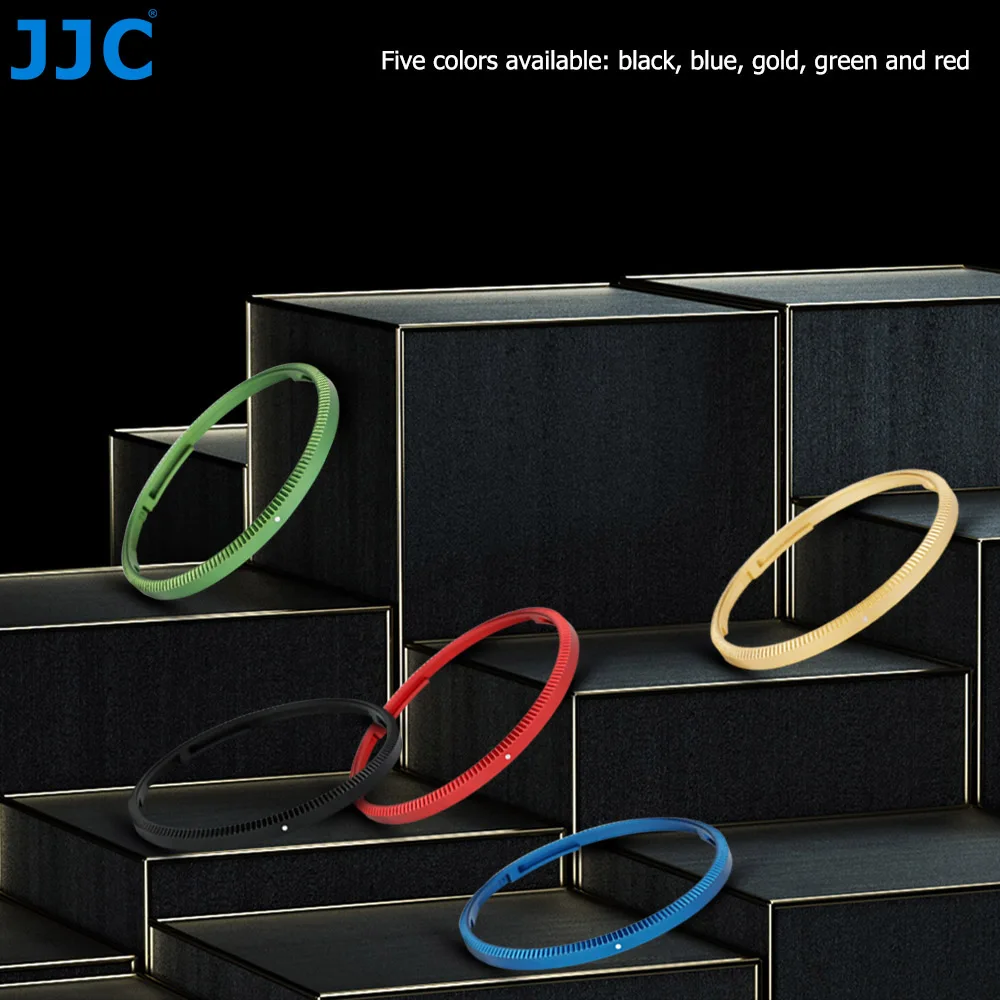 JJC-Anillo de aluminio para lente de cámara Ricoh GRII GRIII GR3/ GR3x GRIIIx HDF, accesorio decorativo de color azul, reemplaza a Ricoh GN-1