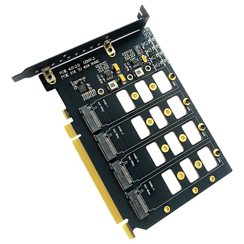 PCI-E 4.0 4x4 から M.2 4 ベイ拡張カード M.2 NVMe ソリッド