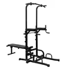 Power Tower Dip Station with Bench Pull Up Bar Heavy Duty Multi-Function Fitness Training Equipment for Home Office Gym 1
