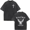 Christian Jesus Faith Over Fear Bible Verse Washed T-shirts Men Women Fashion Vintage Oversized T Shirts Harajuku Cotton T-shirt 1