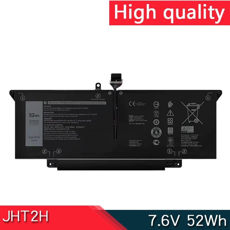 

NEW JHT2H 7.6V 52Wh Battery For Dell Latitude 7310 7410 35J09 0YJ9RP 009YYF 04V5X2 0HRGYV 07CXN6 XMT81 WY9MP XMV7T