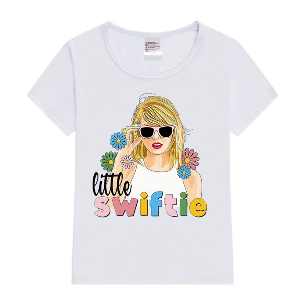 Hot Sale Little Swifty Kids T-Shirt Print Kids T shirt Cute Girls Summer Tops Baby Boys Clothes Children Short Sleeve T-shirt 4