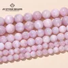 7A Natural Kunzite Purple Spodumene Stone Beads Round Loose Spacer Bead For Jewelry Making Findings Diy Bracelet Charm Accessory 1