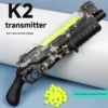 50 cm long K2 soft projectile launcher Hand pull large magazine Soft projectile gun toy model boy toy 1