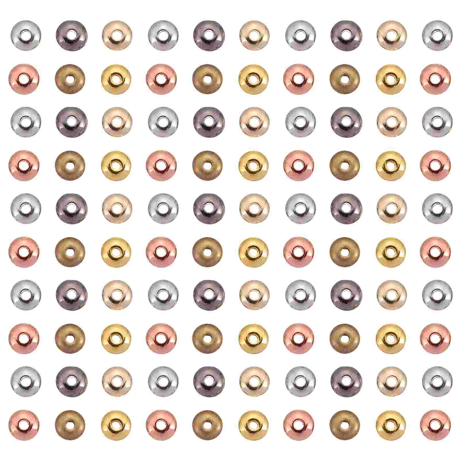 

1000 Pcs Scattered Jewelry For Bracelets Round Spacer Necklace Charm Braclets Alloy Beaded Bracelets