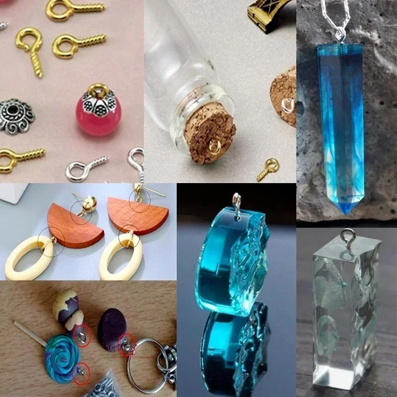 600/300pcs 스테인레스 스틸 작은 미니 눈 핀 Eyepins 후크 Eyelets 나사 스레드 후크 액세서리 만들기위한 보석 결과