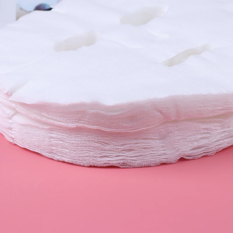 100-Pack Disposable Cotton Facial Mask Sheets