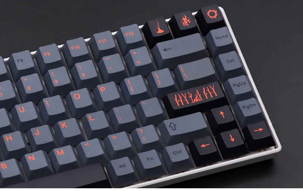 pbt 5-side tintura sublimação teclado mecânico keycap para mx switch 61 63 64
